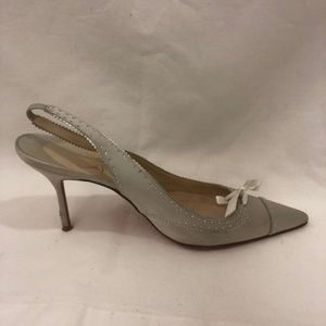 Embellished Silver Slingback Pumps (EUR 38.5)